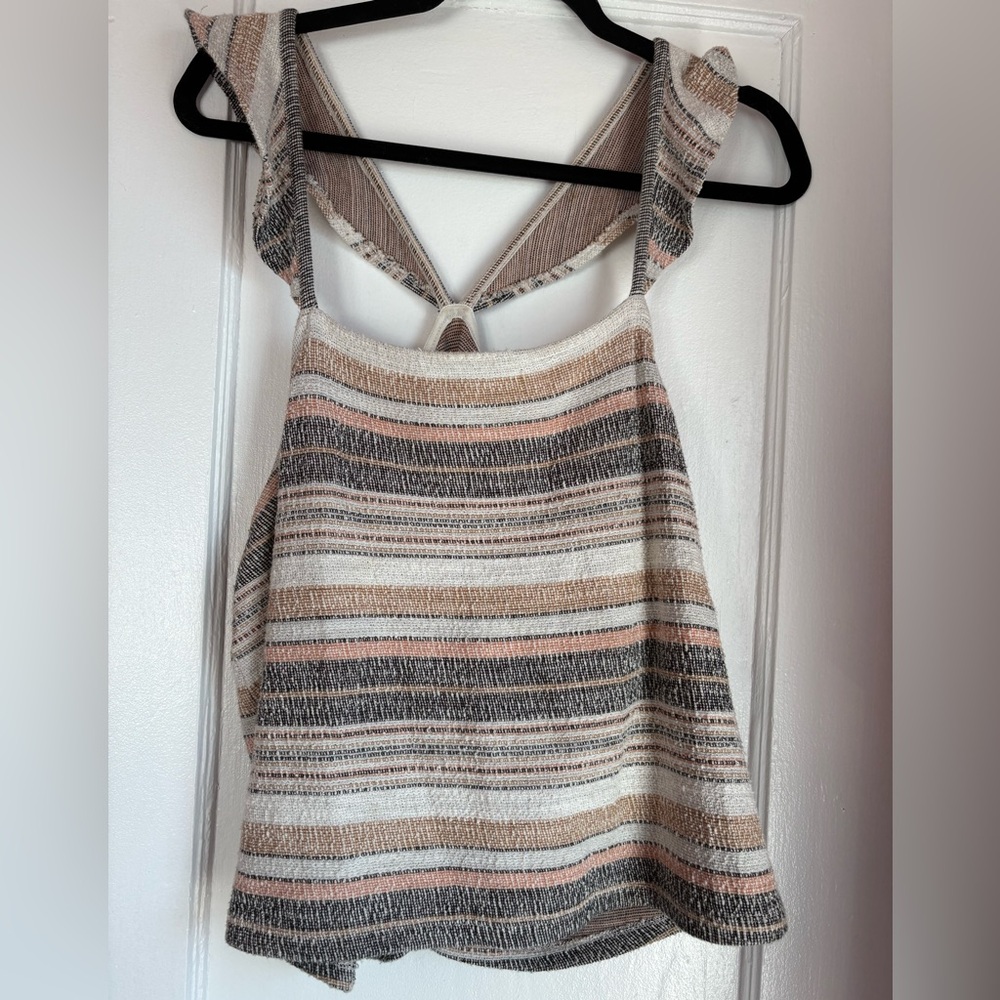 Madewell Striped Cotton Knit Tank Top Size XL
